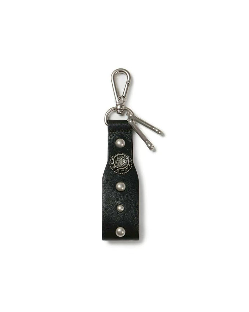 【AAKAM】Antique Circle Studded Leather Keyring