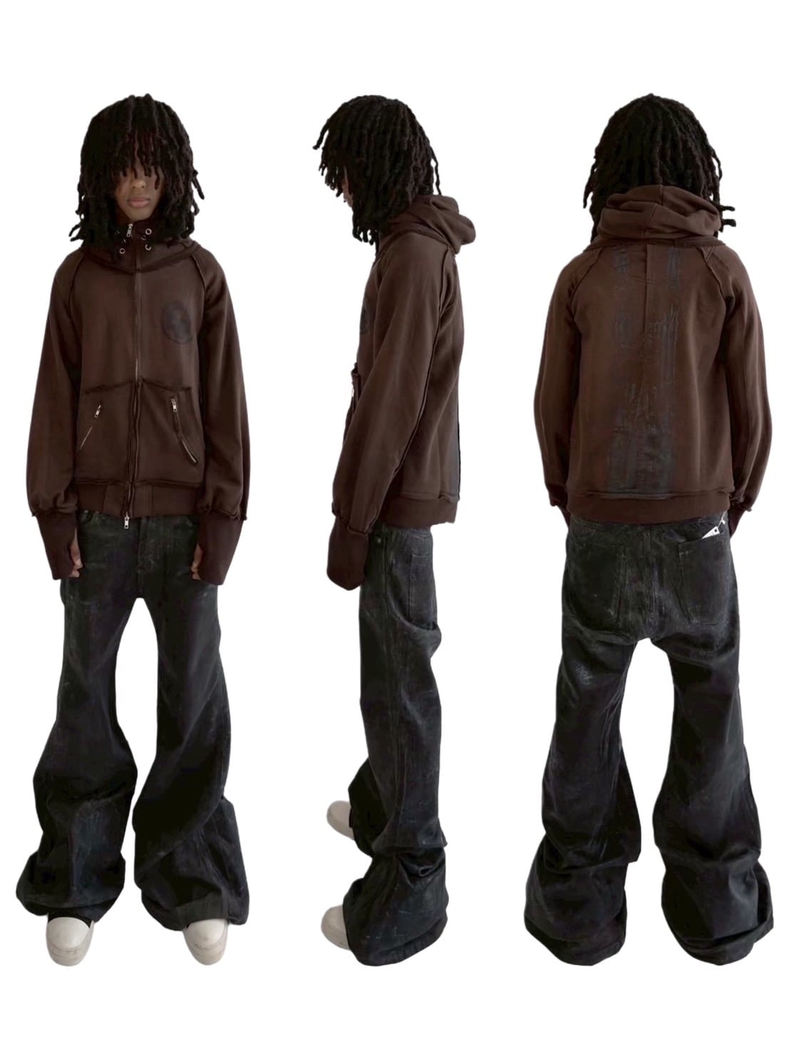 【haveyoudiedbefore?】Deadfall Waxed Denim Pants / 【ハブユーダイドビフォー】ブラックコーティングフレアパンツ