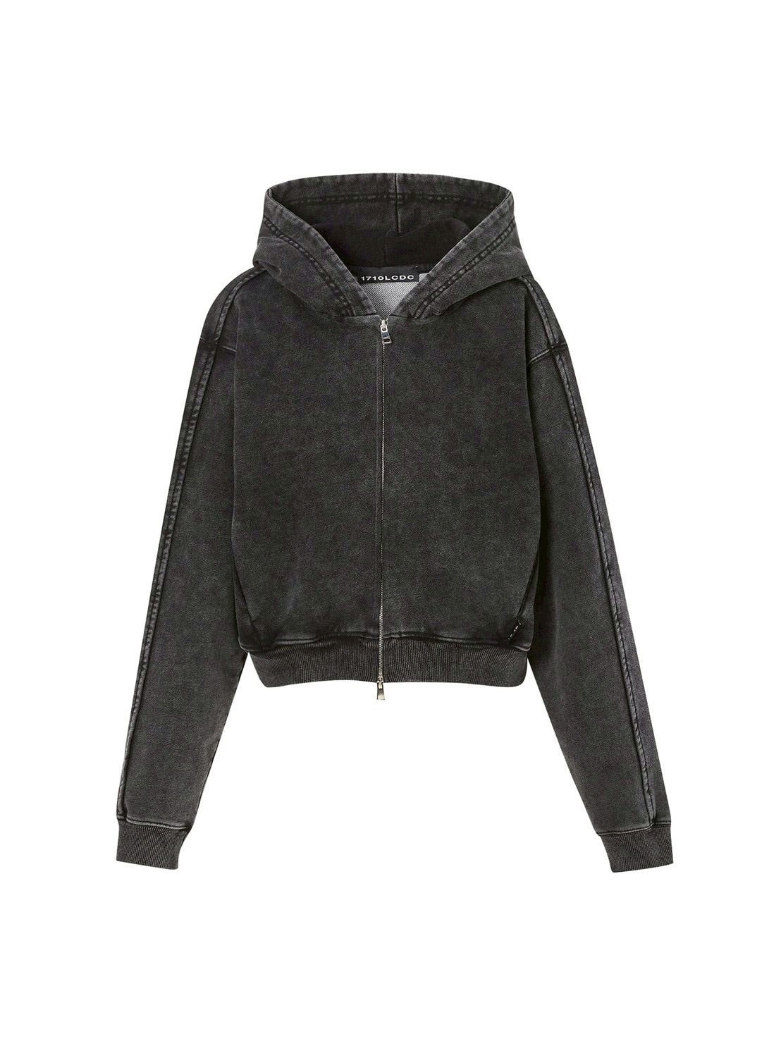 【LCDC】SNOW WASHED ZIP-FRONT HOODIE / 【エルシーディーシー・ティーエム】スノーウォッシュジップフロントパーカー