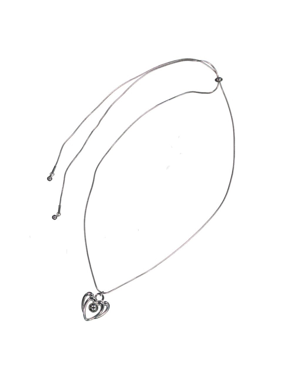 【SETUP‐EXE】HEART SLIDE BALL NECKLACE / 【セットアップエグゼ】ハートスライドボールネックレス