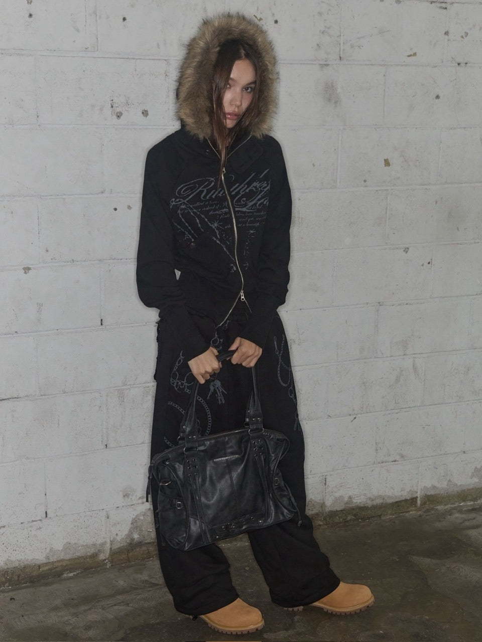 【FANCY CLUB】RUTHLESS FUR HOODED ZIP-UP / 【ファンシークラブ】ルースレスファージップアップパーカー