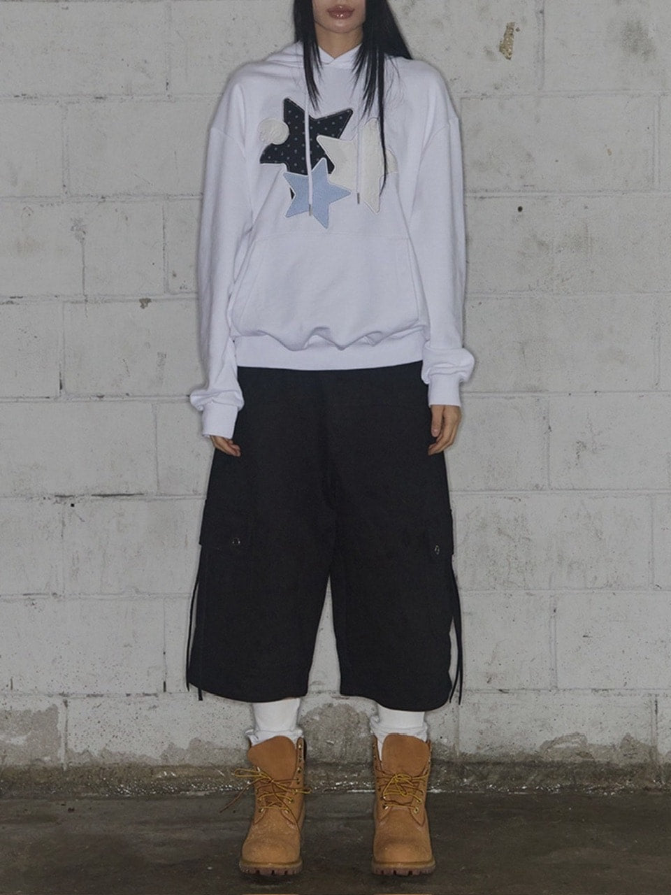 【FANCY CLUB】MIX STAR ANGEL PATCH HOODIE / 【ファンシークラブ】ミックススターエンジェルパッチパーカー