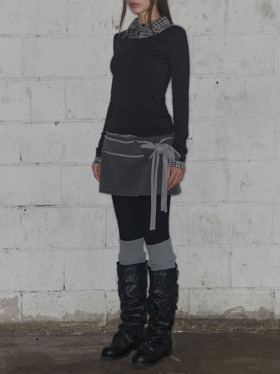 【FANCY CLUB】SHIRT LAYERED LONG SLEEVE / 【ファンシークラブ】シャツレイヤード長袖Ｔシャツ