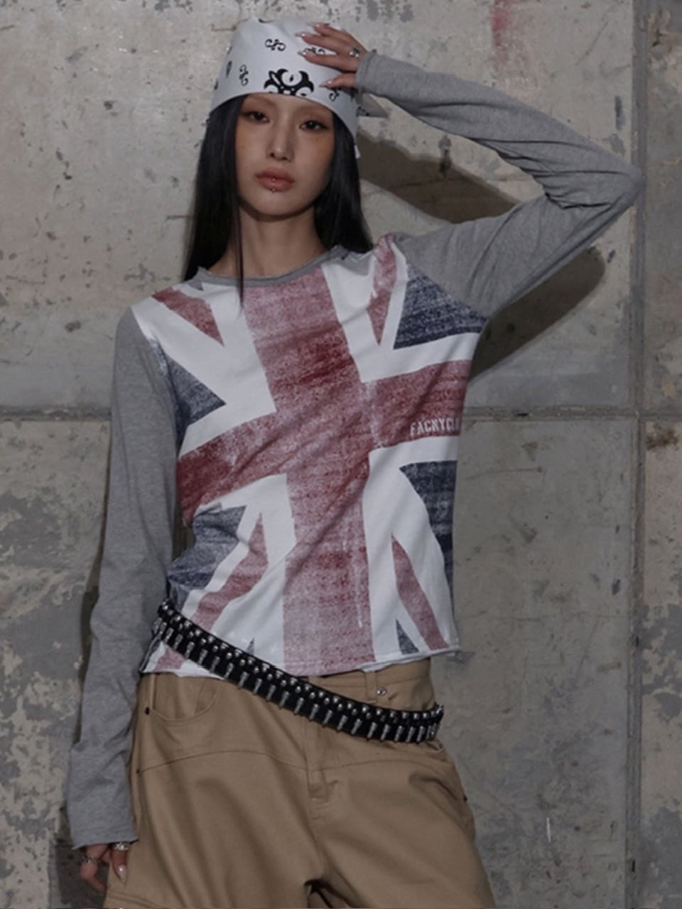 【FANCY CLUB】UNION JACK LONG SLEEVE / 【ファンシークラブ】ユニオンジャック長袖Ｔシャツ
