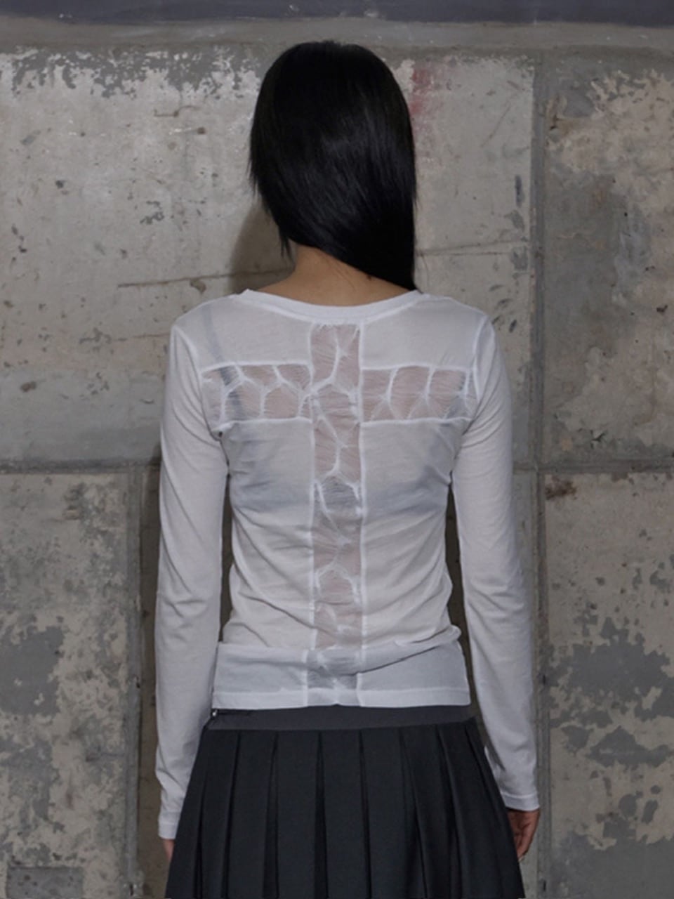 【FANCY CLUB】BACK CROSS LONG SLEEVE / 【ファンシークラブ】バッククロス長袖Ｔシャツ