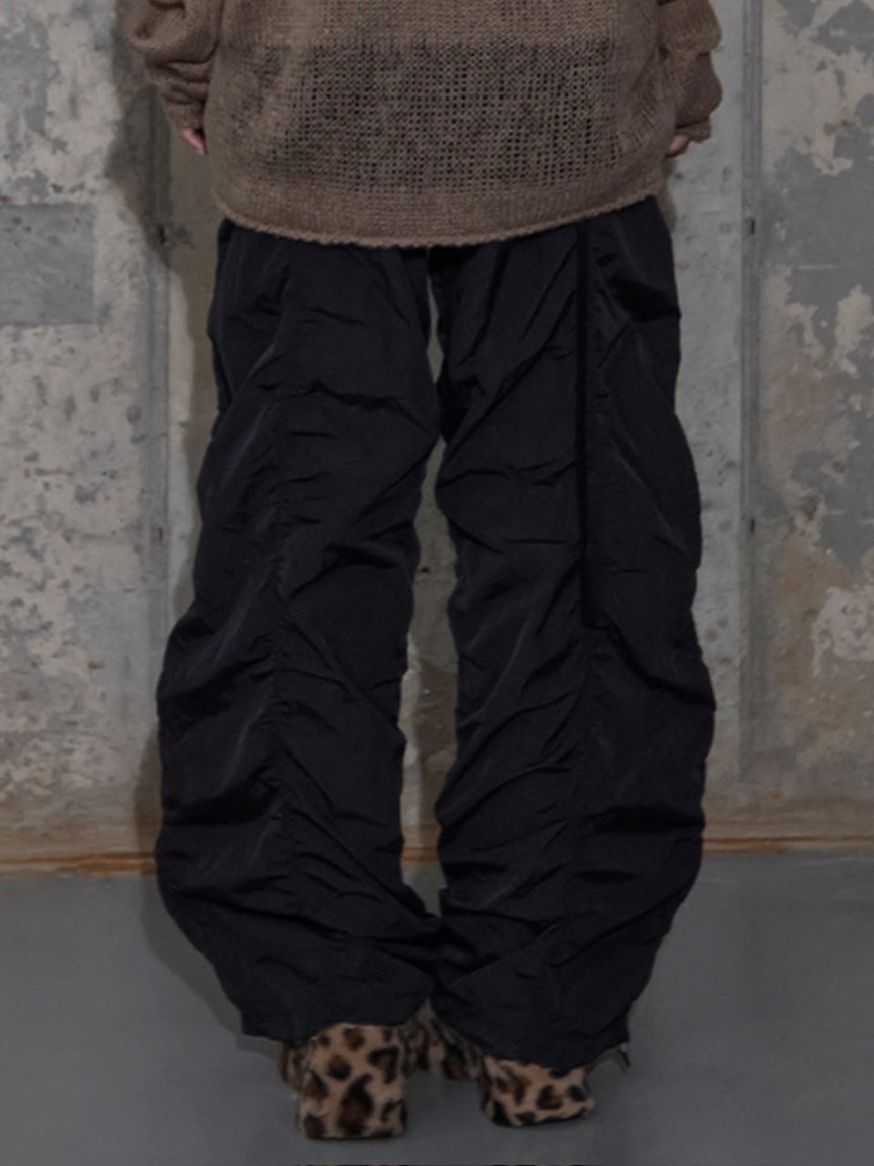 【FANCY CLUB】LOW-RISE NYLON SHIRRING PANTS / 【ファンシークラブ】ローライズナイロンシャーリングパンツ