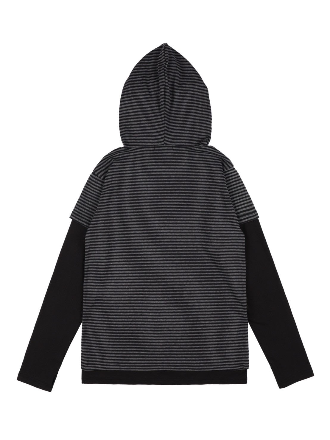 【FANCY CLUB】STRIPE LAYERED HOODIE / 【ファンシークラブ】ストライプレイヤードフーディー