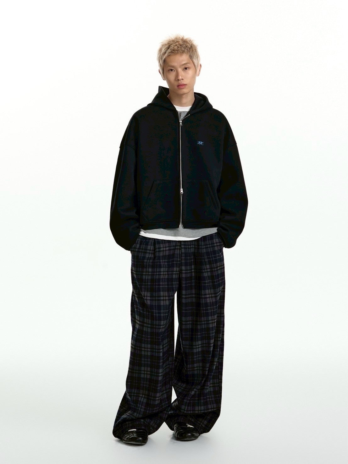 【TGNS】Oversized Zip-Up Sweatshirt Jacket / 【ツーガンズ】オーバーサイズスウェットダブルジップアップパーカー