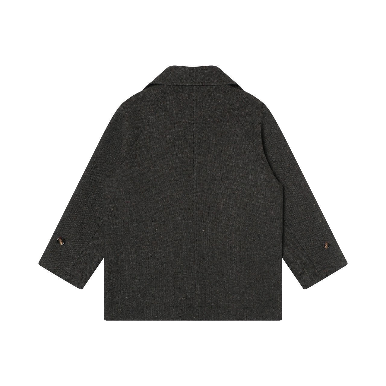 【TGNS】Dark Texture Double-Breasted Short Wool Coat / 【ツーガンズ】ダブルブレステッドボタンショートウールコート