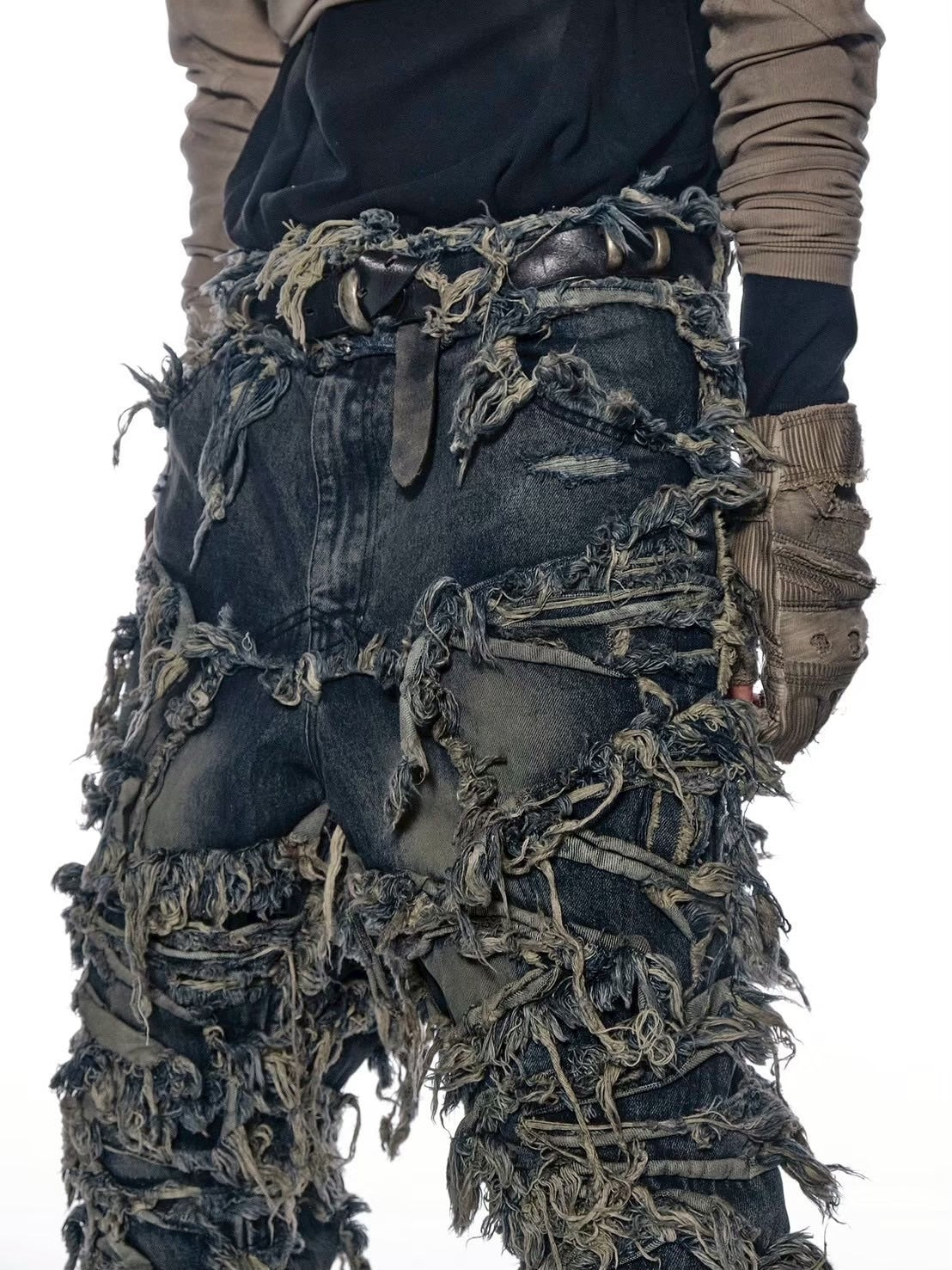 【d5ove】Erosion Fringed Jeans / 【ダヴ】フリンジデニムパンツ