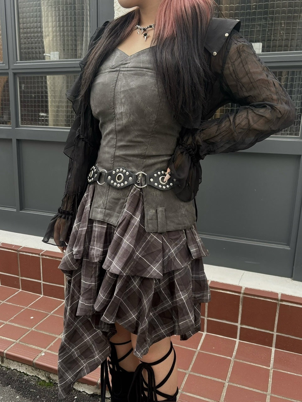 【Never mind the XU】layered one-piece / 【ネバーマインドザエックスユー】レイヤードワンピース