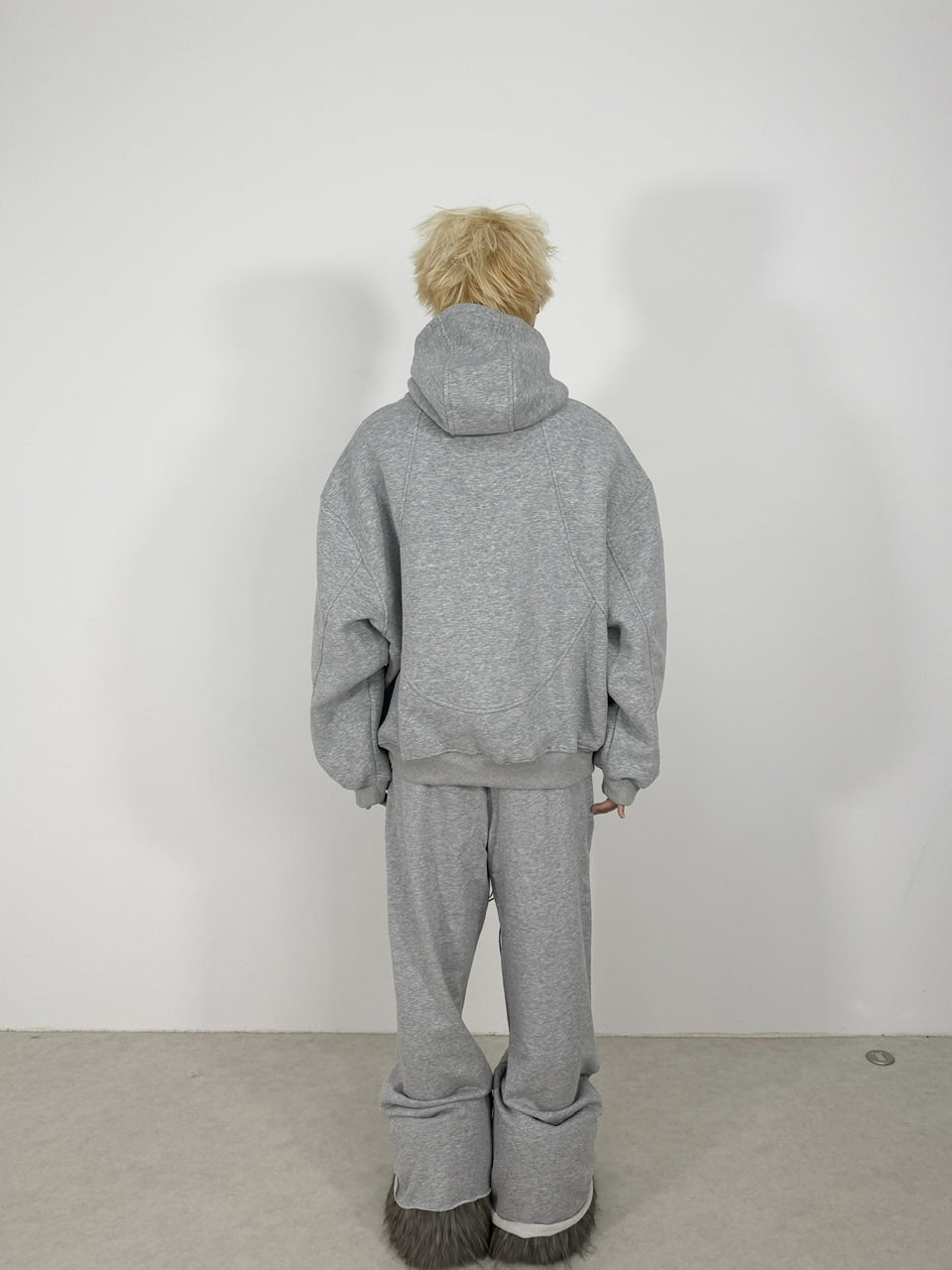 国際配送【Nerd out XU】high neck heavy hoodie / 【ナードアウトエックスユー】ハイネックヘビーフーディー (2color)