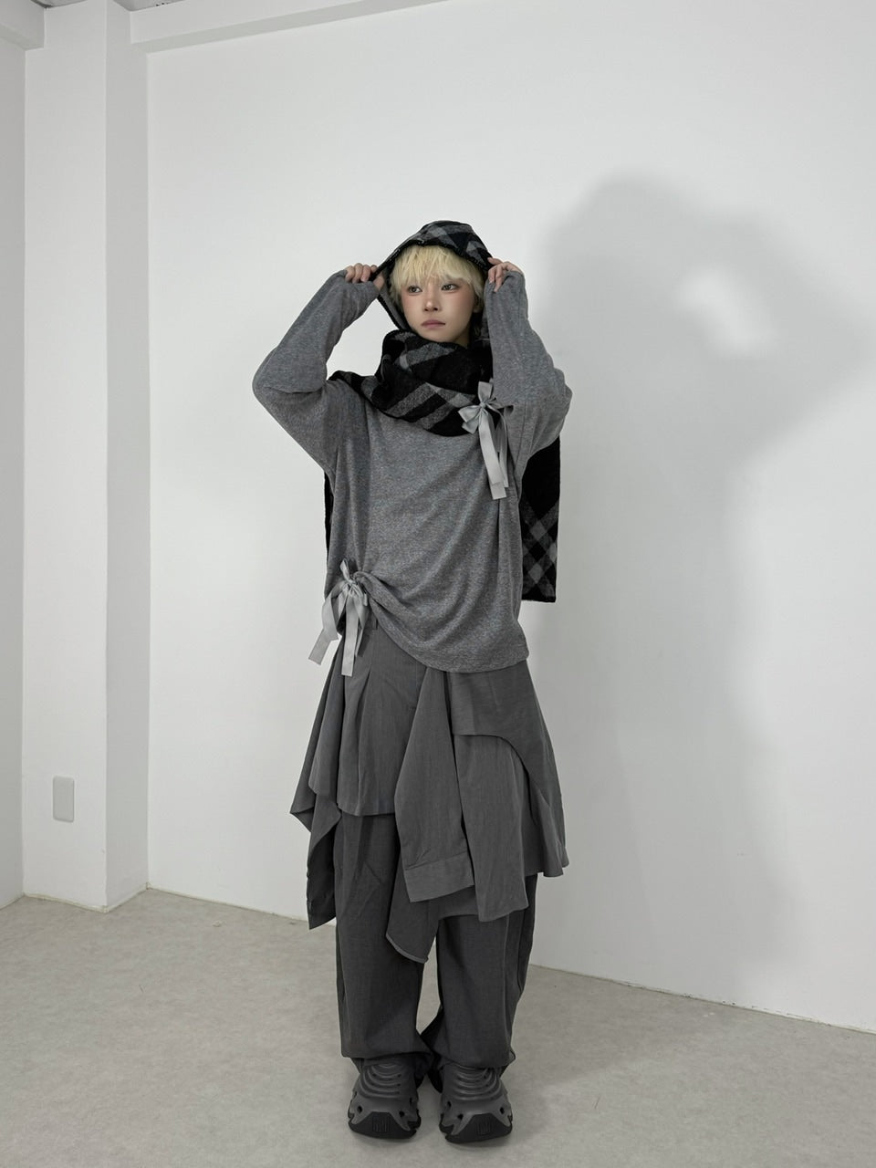 国際配送【Nerd out XU】knit hood muffler (2color) – PRESSING WEB SHOP