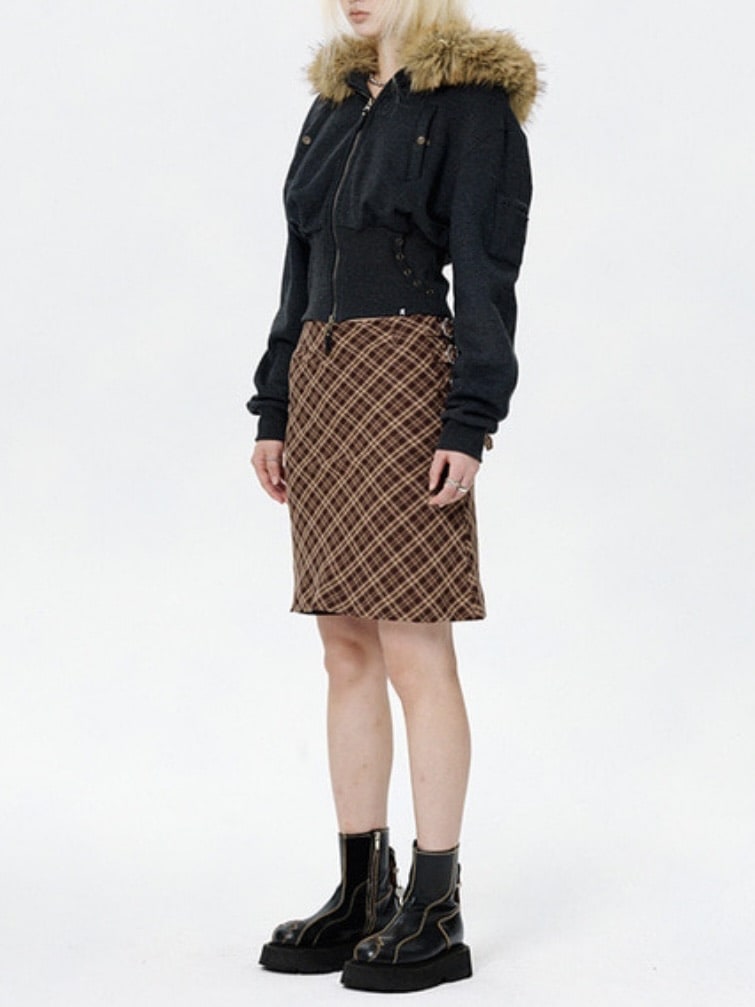 【runningHIGH】FUR ZIP UP HOODIE / 【ランニングハイ】ファージップアップパーカー