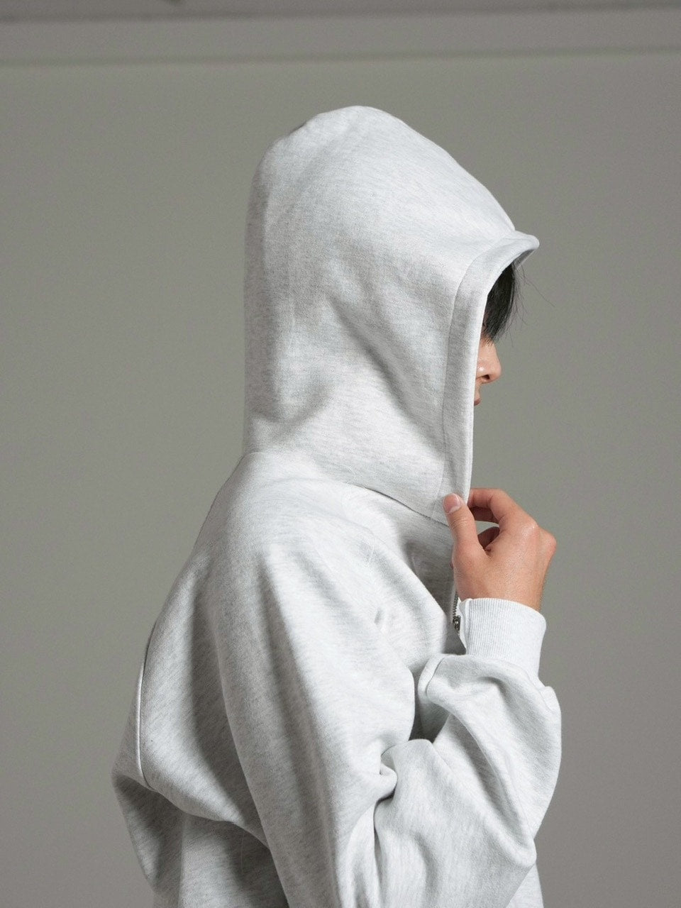 受注制【Chikashitsu +】heavy weight cotton cropped hoodie (3color