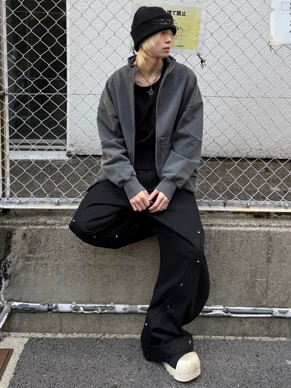 【Never mind the XU】vintage zip up jacket / 【ネバーマインドザエックスユー】ヴィンテージジップアップジャケット (2color)