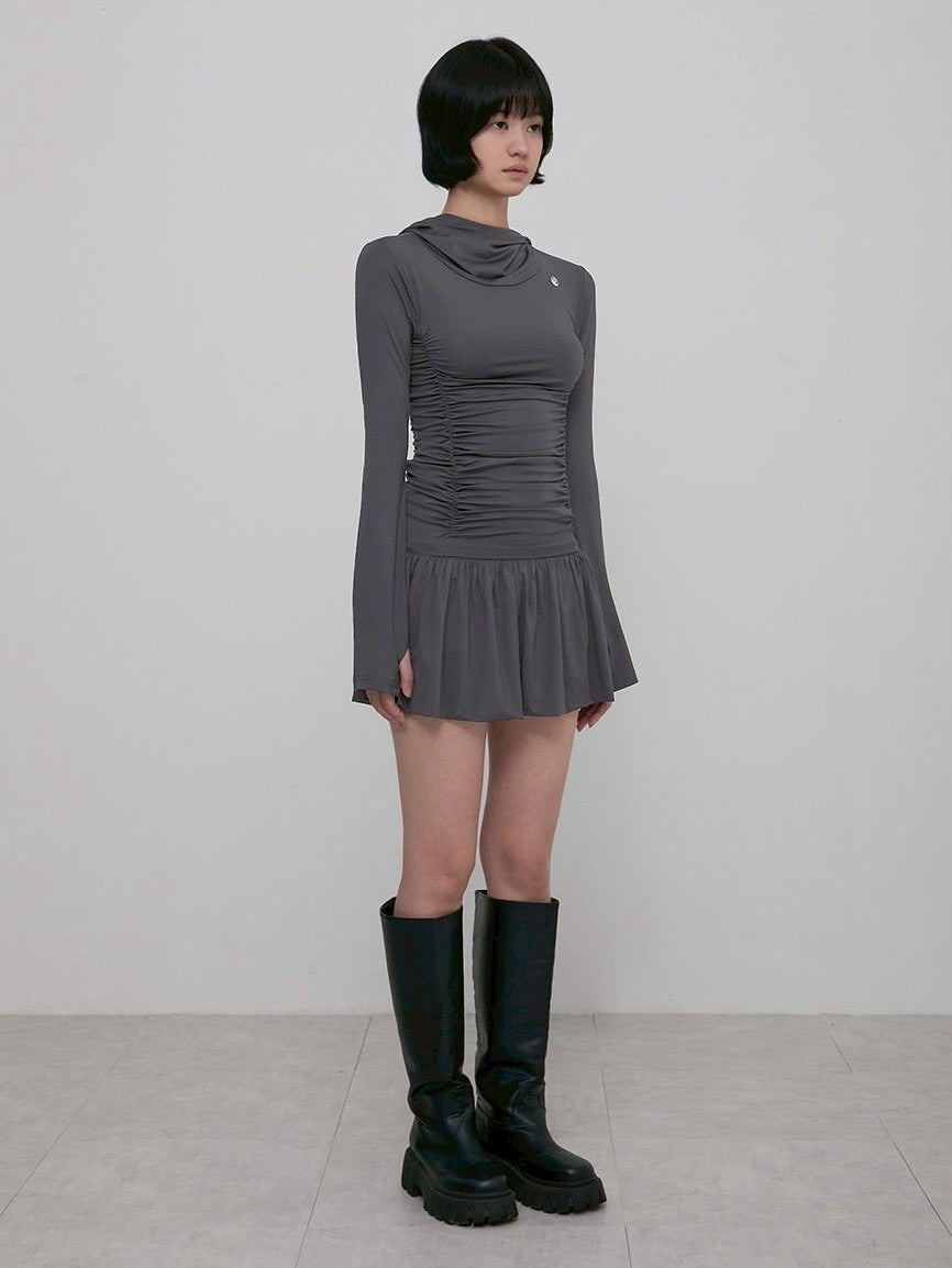 FLAREUP】Hooded High Neck Long Dress / 【フレアアップ】フード