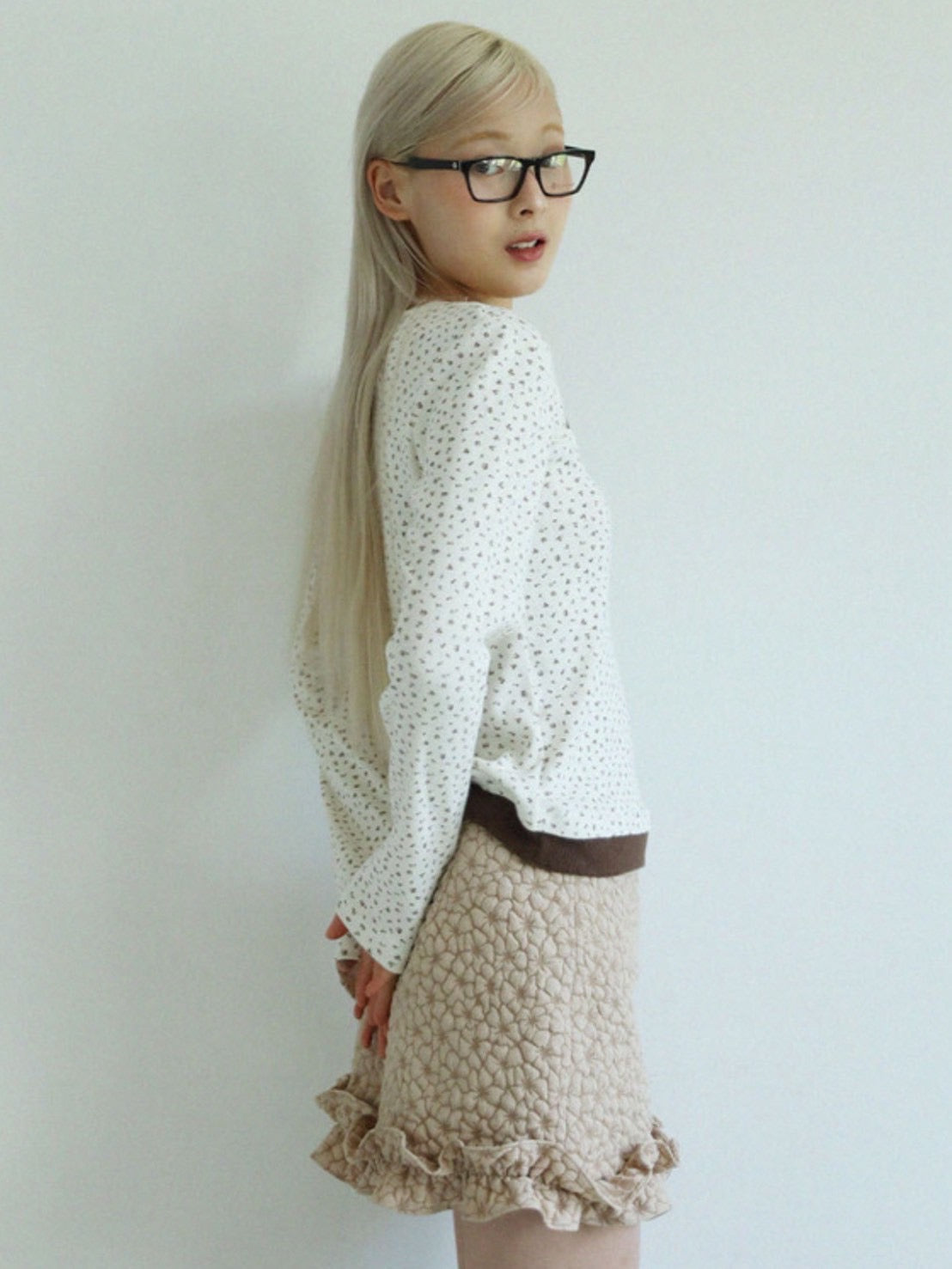 12/21 20:00 再販【Uglyshadow】FLOWER LAYERED T-SHIRT