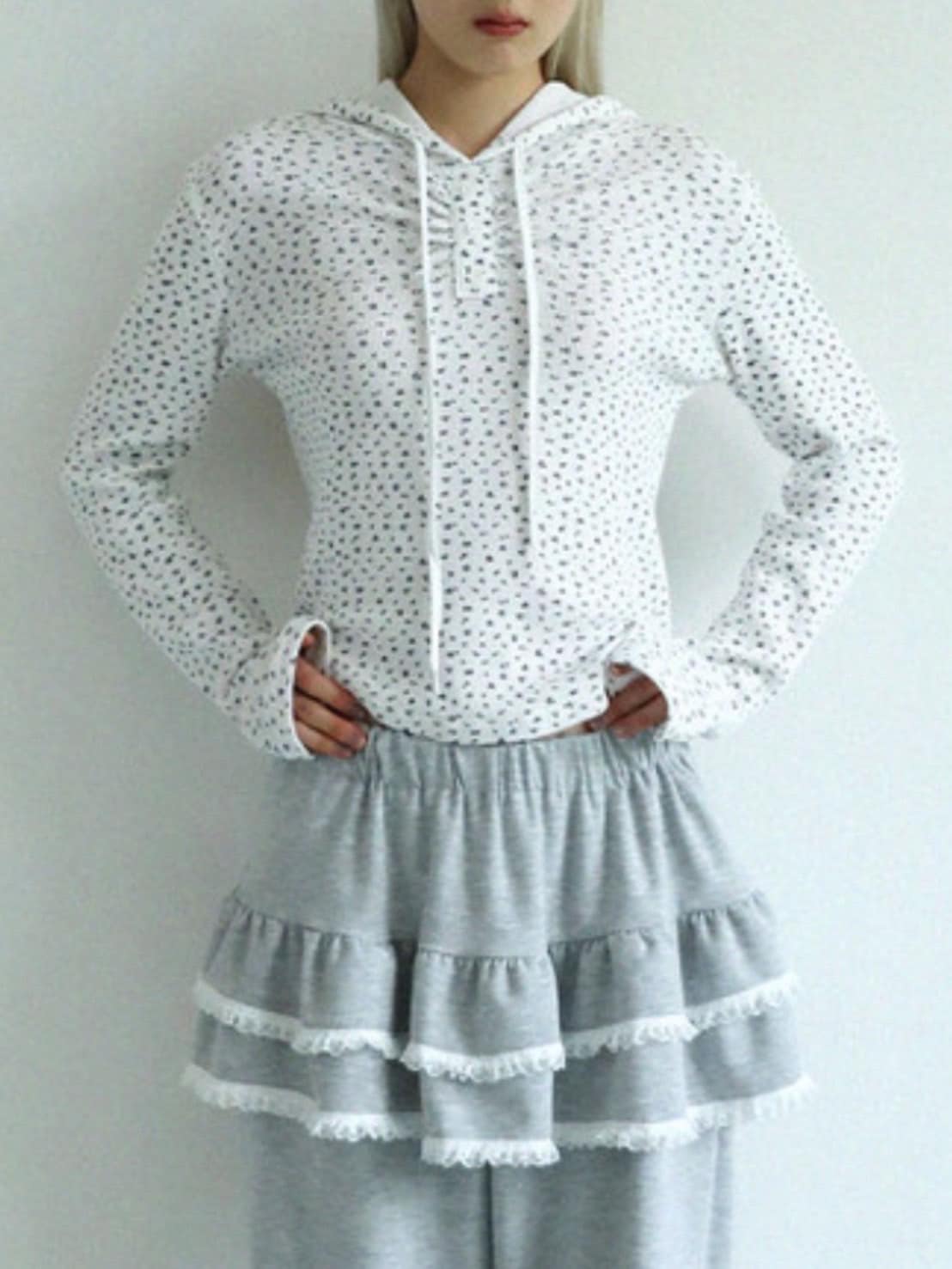 12/21 20:00 再販【Uglyshadow】FLOWER WAFFLE HOODIE