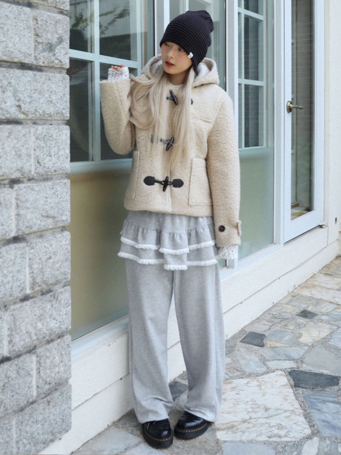 12/21 20:00 再販【Uglyshadow】STRIPED LONG BEANIE