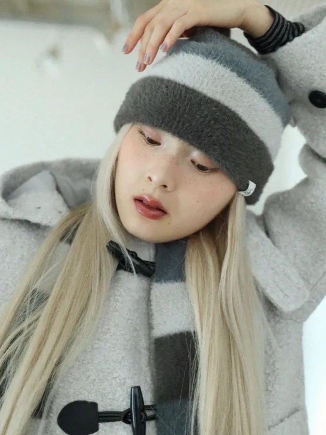 12/21 20:00 再販【Uglyshadow】STRIPED CAT BEANIE