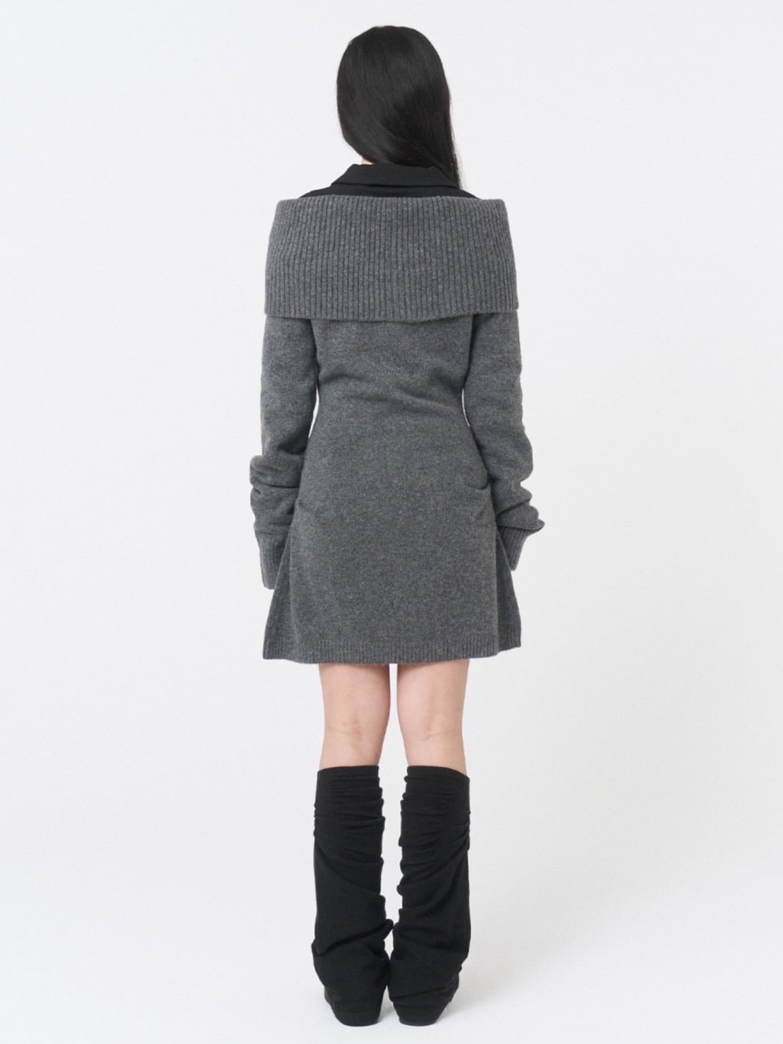 【Miseki seoul】Shirring knit leg warmer