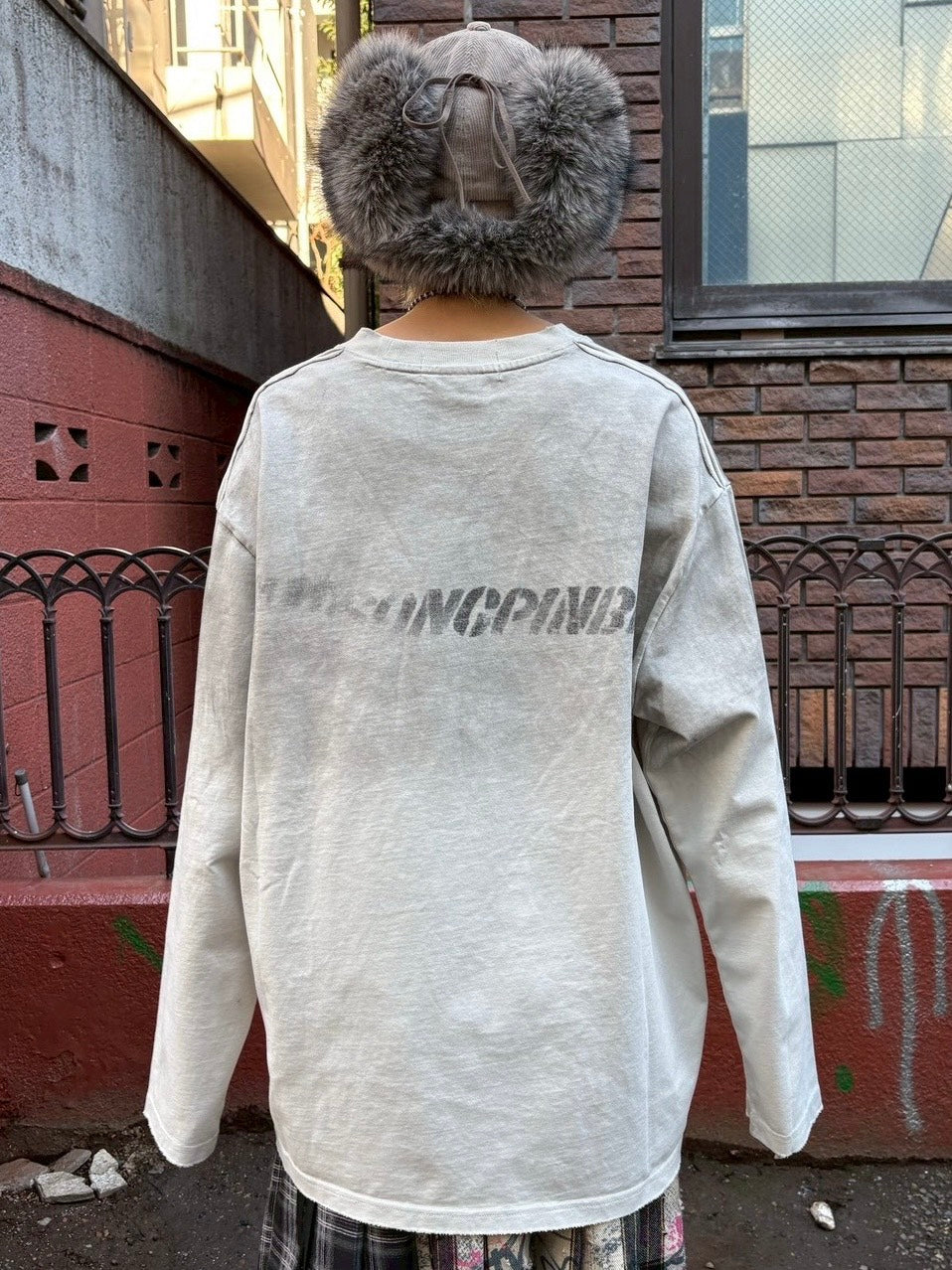 Never mind the XU】washed long sleeve / 【ネバーマインドザエックス