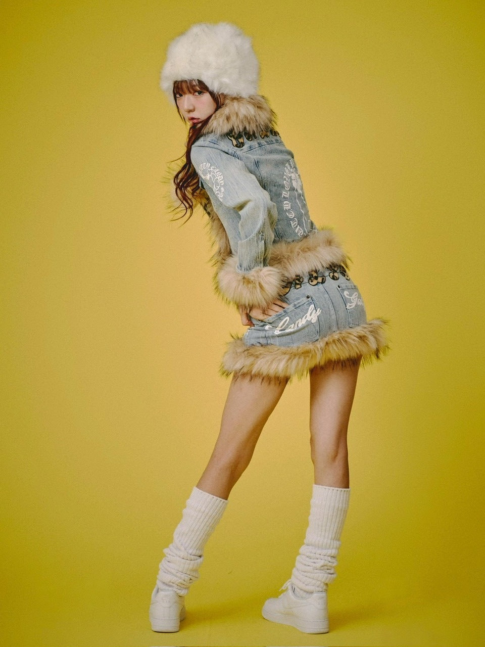 【GALFY】ぎゃるちゃんファーデニムJKT