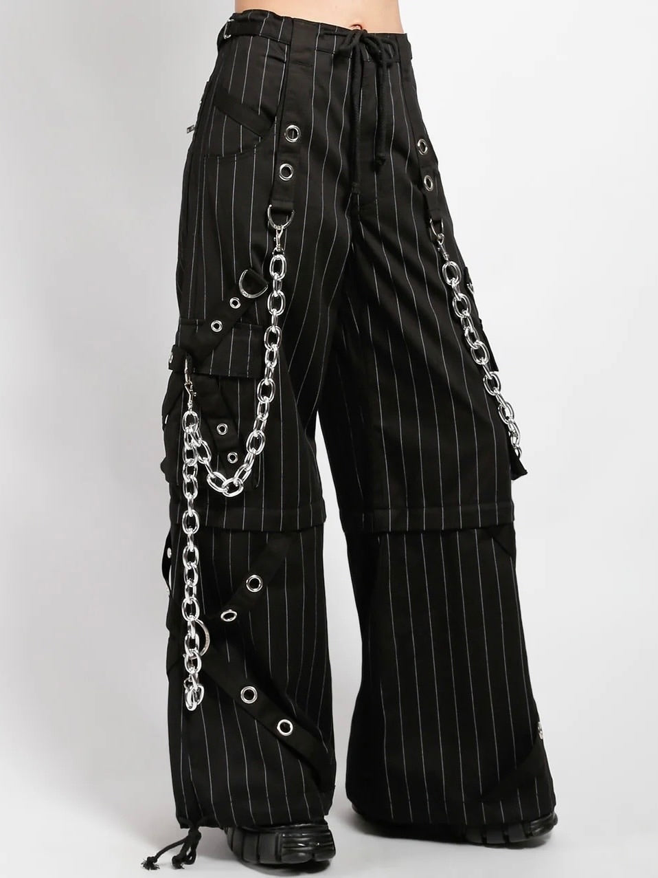 【TRIPP nyc】POWER CHAIN PANT[AF7242MP] / 【トリップ ニューヨーク 】ボンテージチェーンストライプワイドパンツ