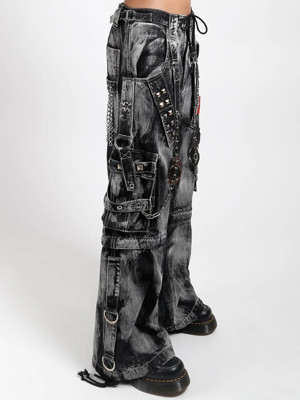 【TRIPP nyc】LOCK UP DENIM PANT[JM7152M] / 【トリップ ニューヨーク 】ボンテージストラップタイダイウォッシュワイドデニムパンツ