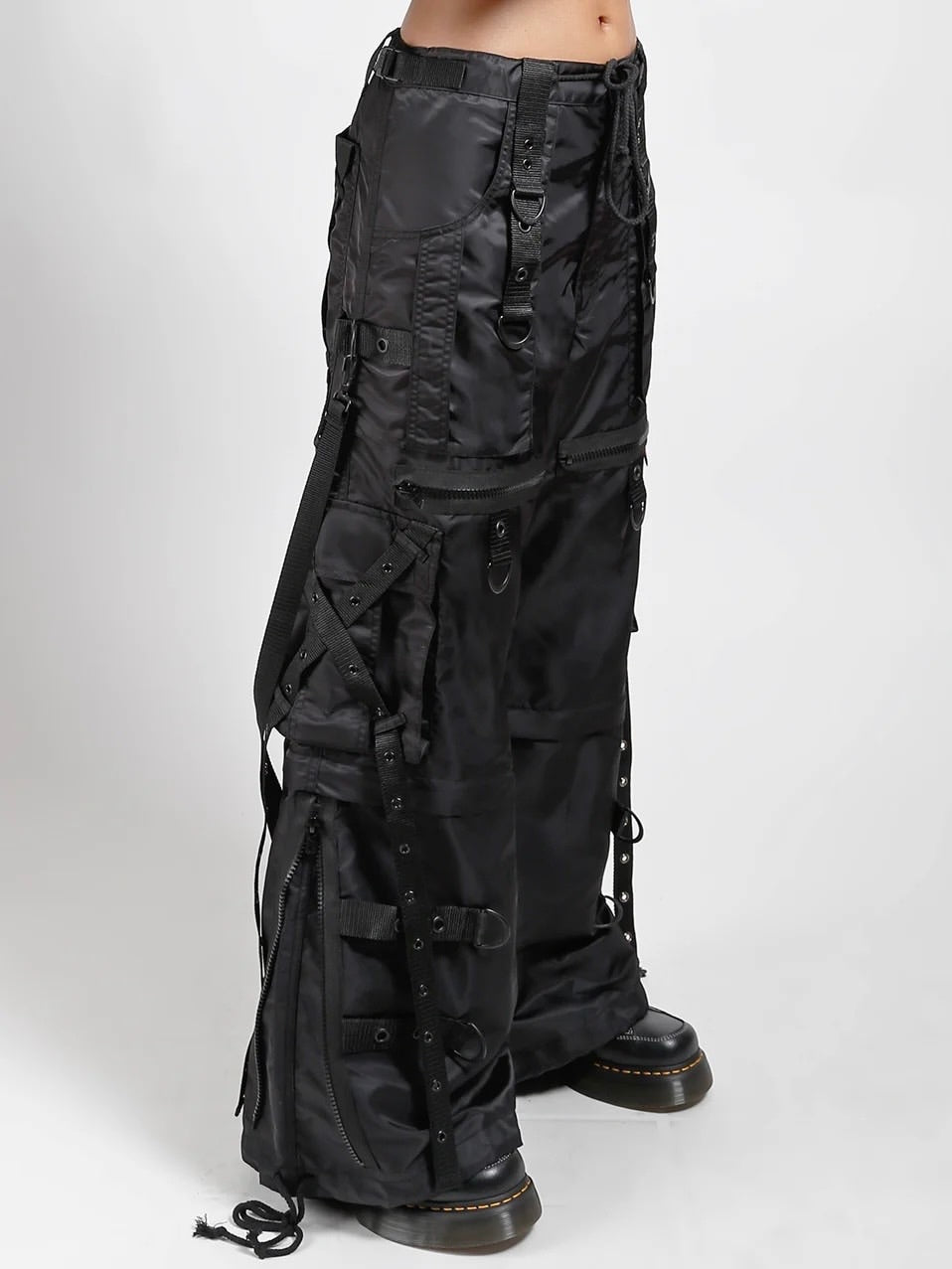 【TRIPP nyc】X STRAP SPACE OUT PANT[NY7296M] / 【トリップ ニューヨーク 】ボンテージストラップナイロンワイドパンツ