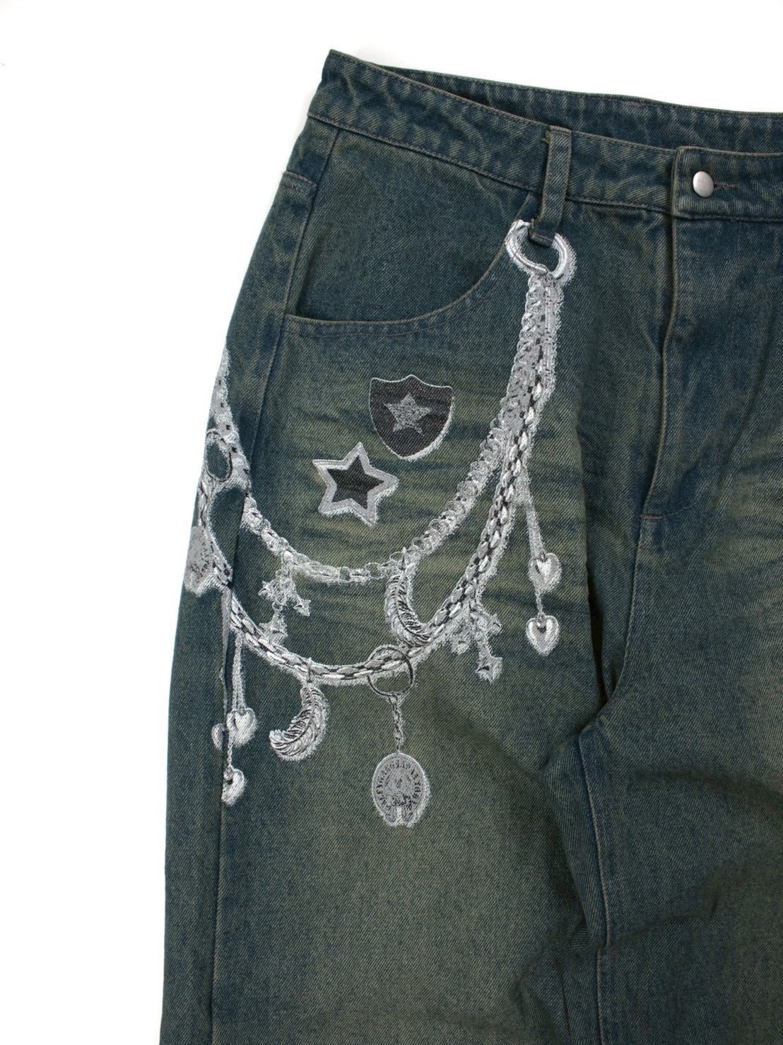 【GALFY】ジャラジャラギャル男デニム