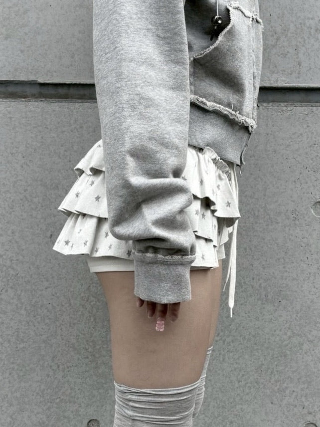 受注制【nmtc +】star frill skirt pants / 【エヌエムティーシープラス】スターフリルスカートパンツ (3color)