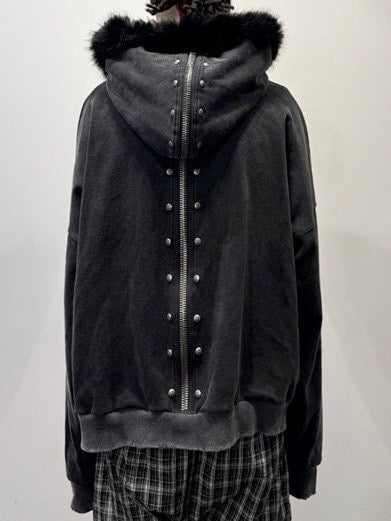 【Thought We Friends】Nyra Zip-Up Jacket with Detachable Fur Hood