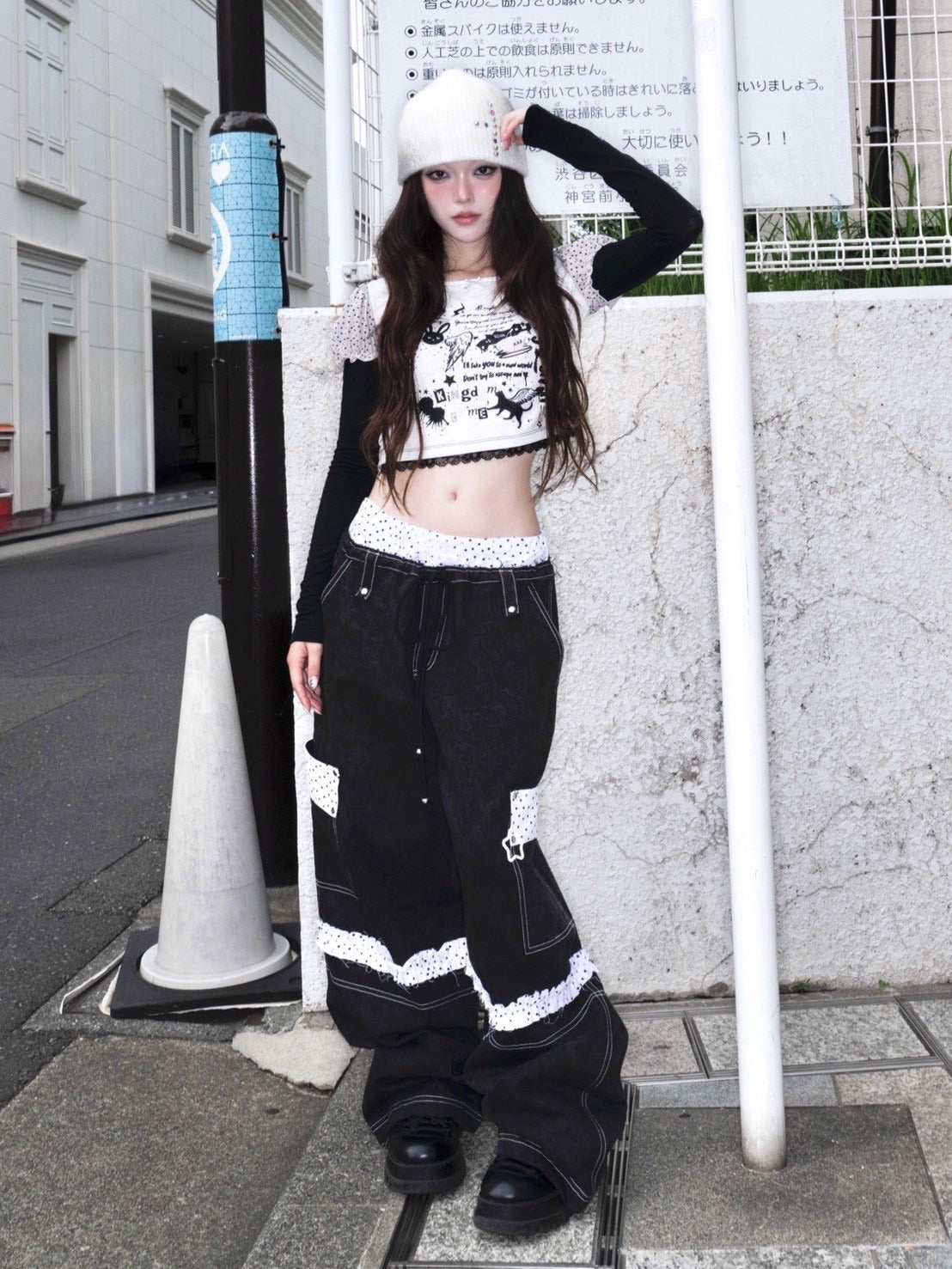 1/2 20:00発売【CHERRYQUIRI】crystal flare cross beanie