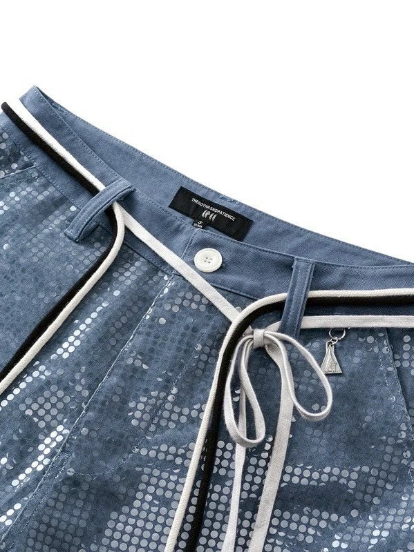 【The Boy Has No Patience】Transparent Pressed French Work Pants / 【ザボーイハズノーペーシェンス】ベルトストリングデニムパンツ