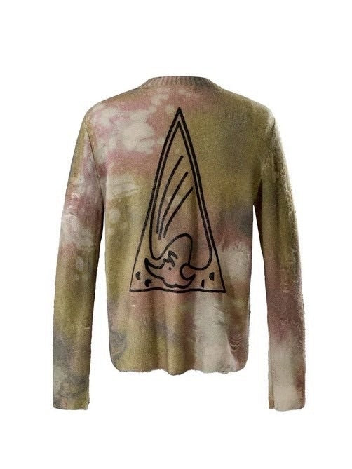 【The Boy Has No Patience】All-Over Textured Print Sweater / 【ザボーイハズノーペーシェンス】タイダイグラフィックセーター