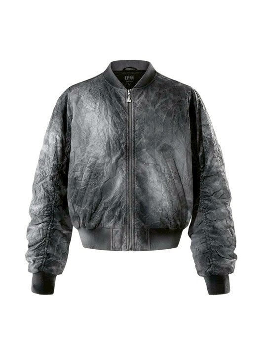 【The Boy Has No Patience】Pleated Spray Color Ma1 Jacket / 【ザボーイハズノーペーシェンス】スプレーカラーシャーリングMA1ブルゾン