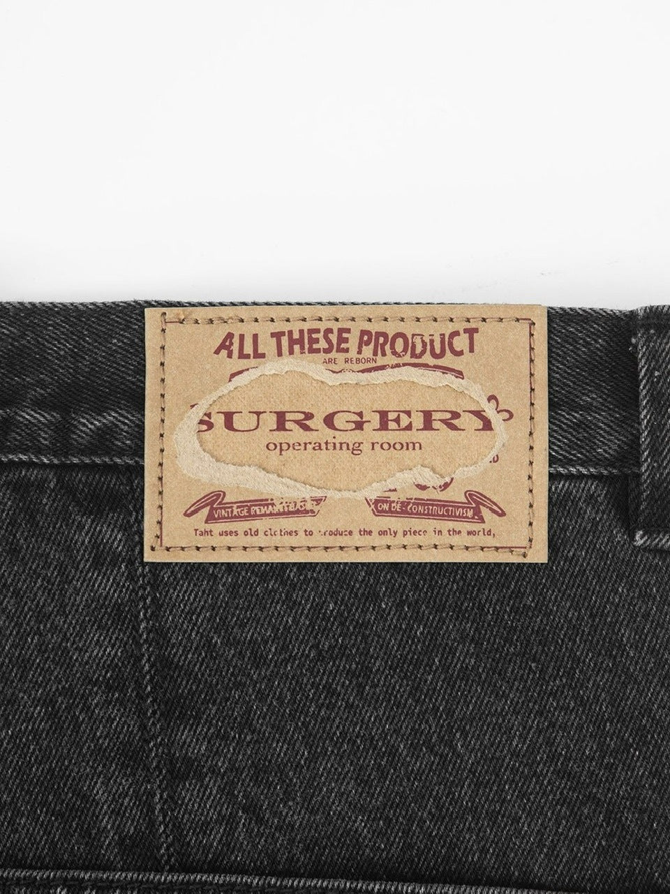 【SURGERY】surgery sutured boot-cut denim pants