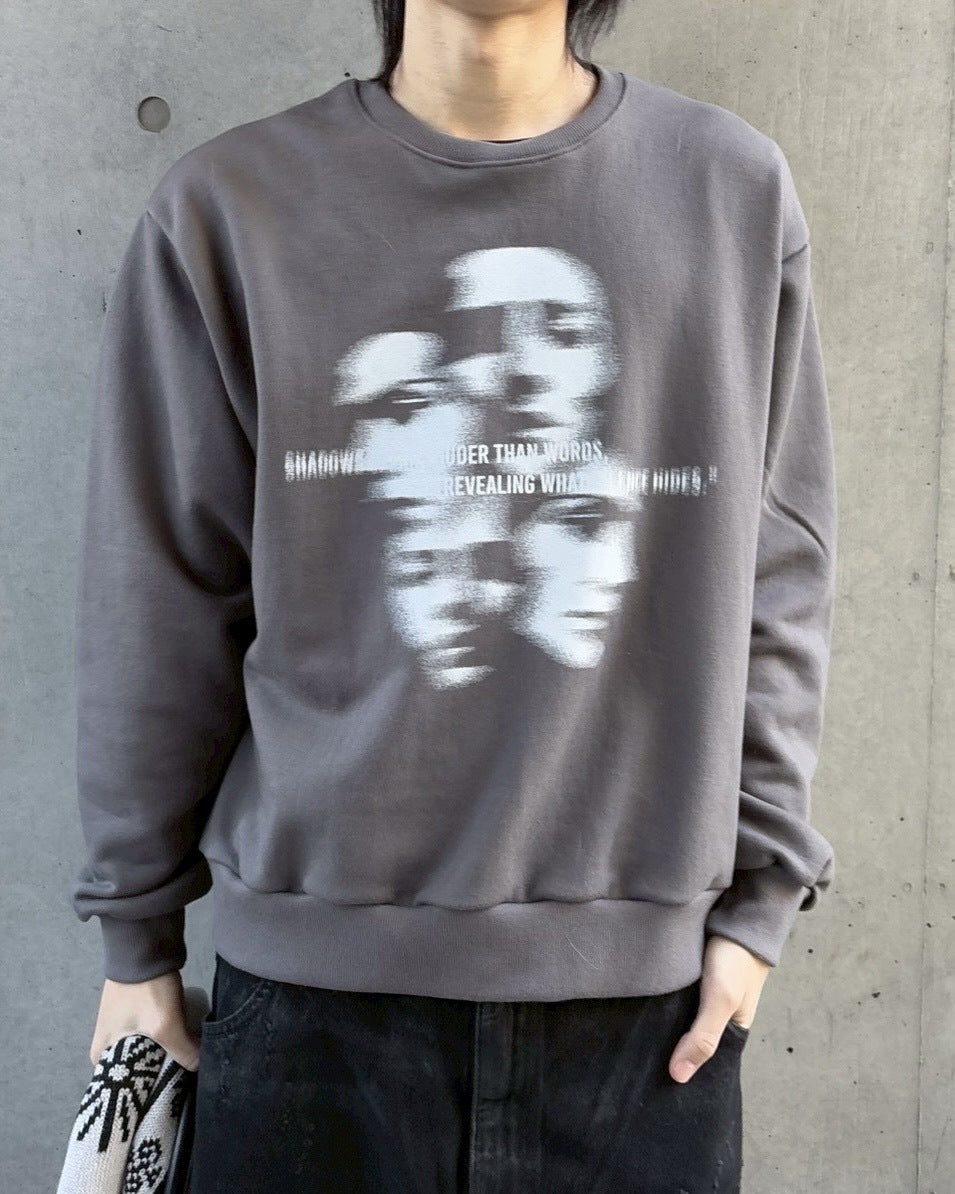 受注制【nmtc +】face sweat shirts / 【エヌエムティーシープラス】フェイススウェットシャツ (2color)