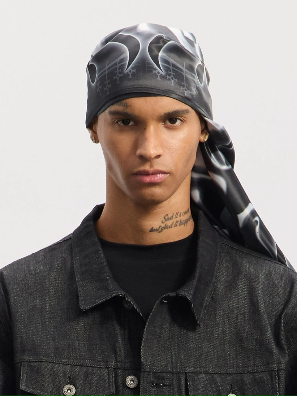 【DND4DES】Skeleton Note Headscarf /【ディーエヌディーフォーデス】グラフィックデザインスカーフ