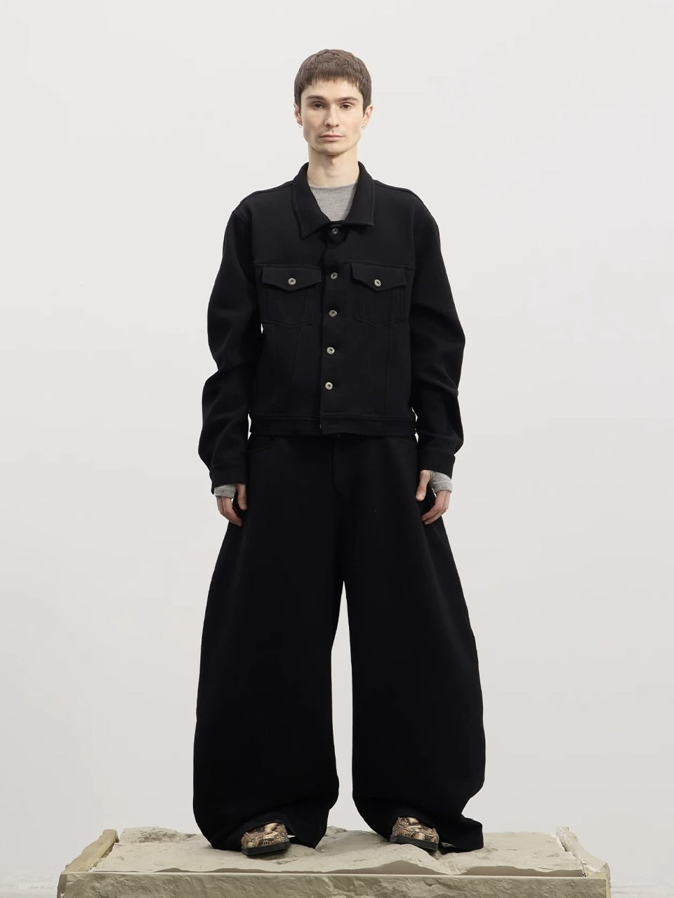 【DND4DES】Wool Knitted Jacket /【ディーエヌディーフォーデス】シンプルポケットカラージャケット