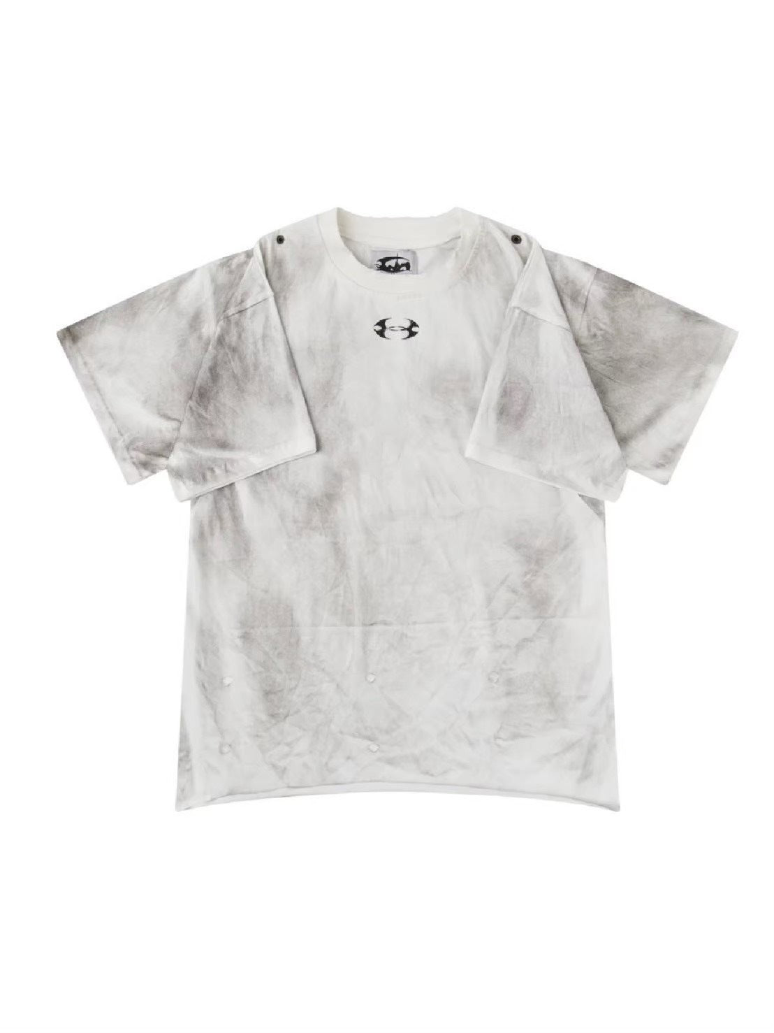 【Cozy world Wide】"CHAOS GIRL" WAXED T SHIRT / 【コージーワールドワイド】ロゴグラフィックウォッシュ半袖Tシャツ