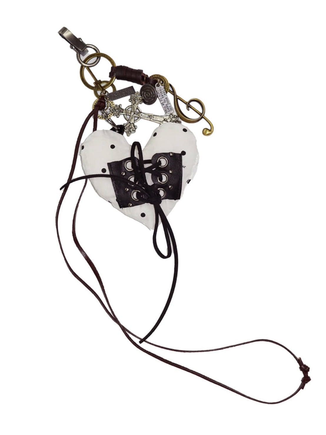 【Cest Nous】Broken Heart Necklace / 【セヌー】ハートレースアップネックレス