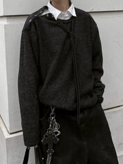 受注制【nmtc +】shoulder button knit / 【エヌエムティーシープラス】肩ボタンニット (3color)