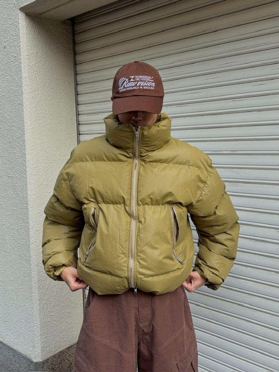 受注制【Chikashitsu +】cropped puffer jacket / 【チカシツプラス】クロップドパファージャケット (3color)