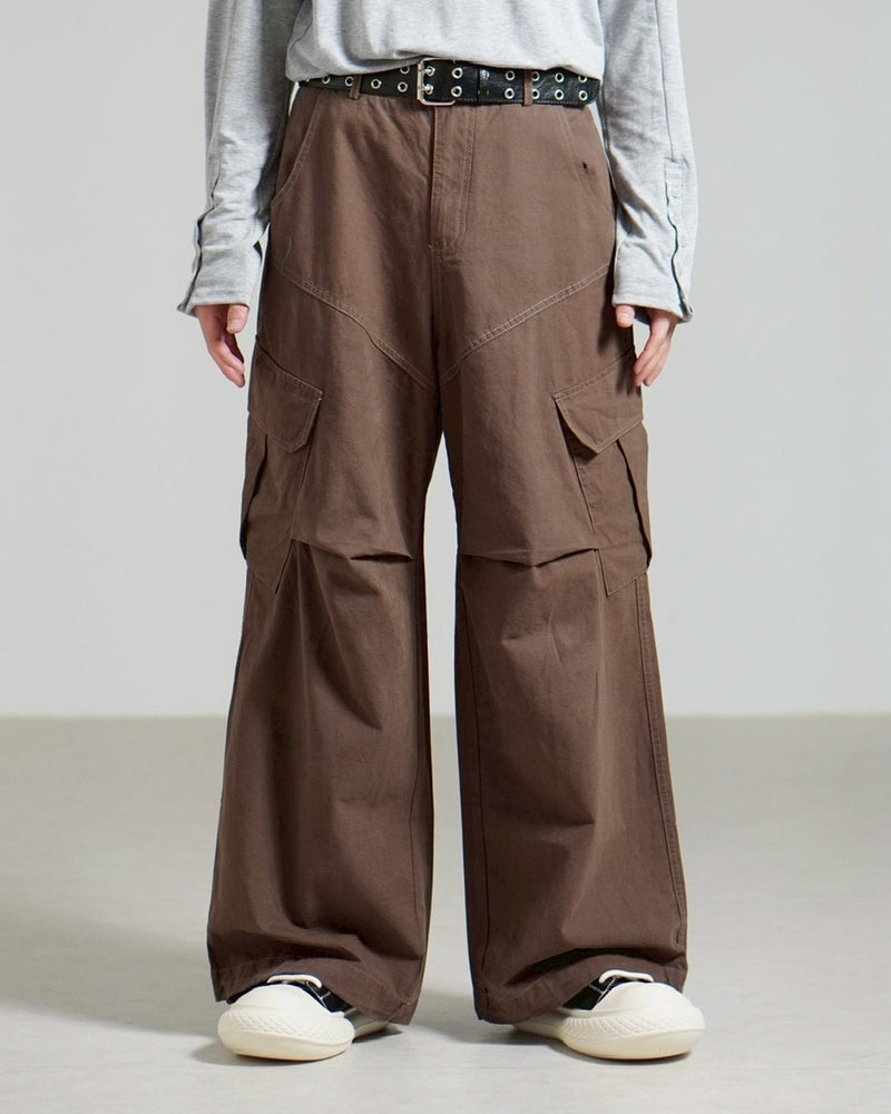受注制【Chikashitsu +】rib cotton curve cargo pants / 【チカシツプラス】リブコットンカーブカーゴパンツ (3color)