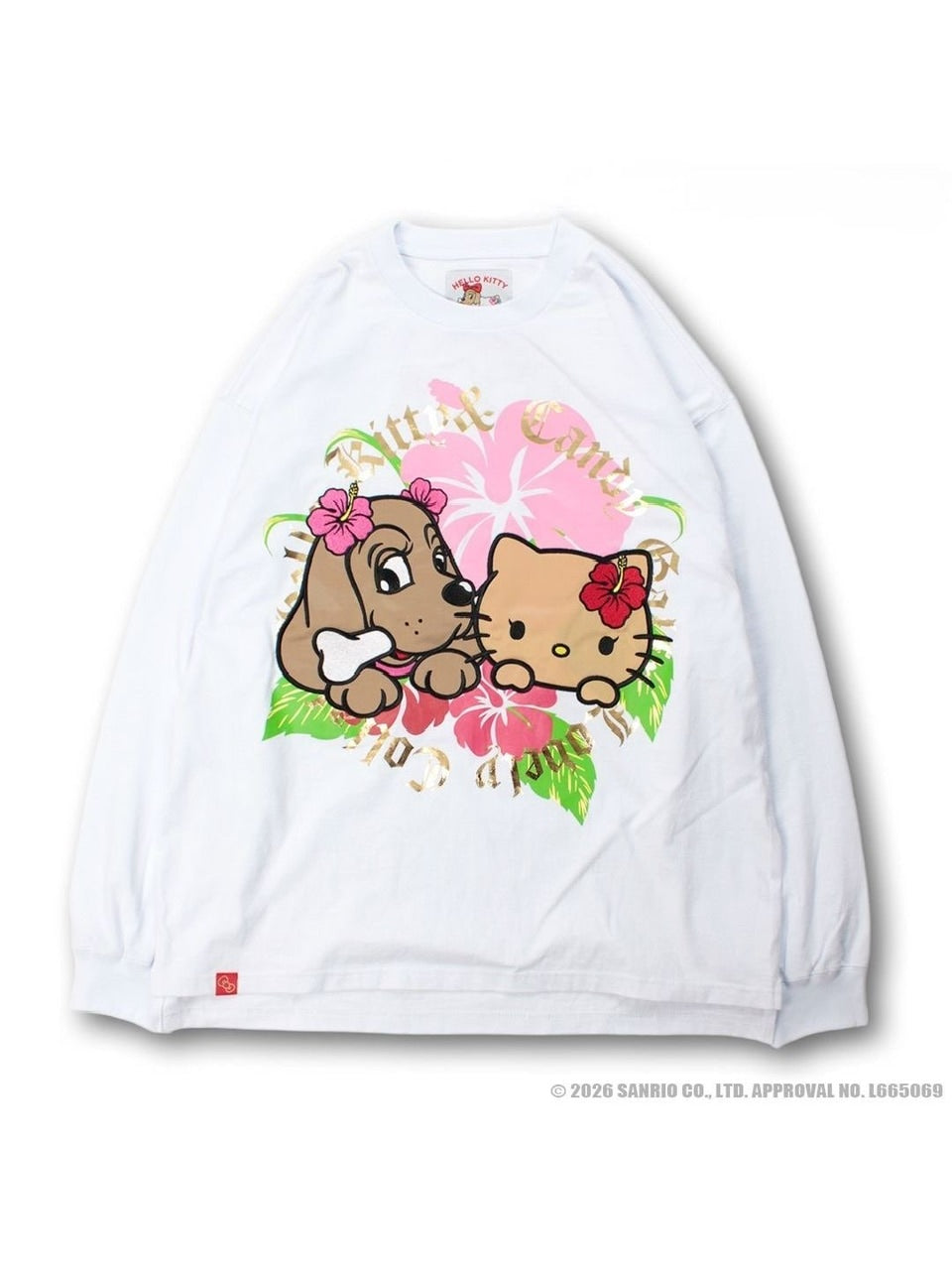 【GALFY×KITTY】キティアロハTee / 【ガルフィー×キティー】プリント長袖Tシャツ