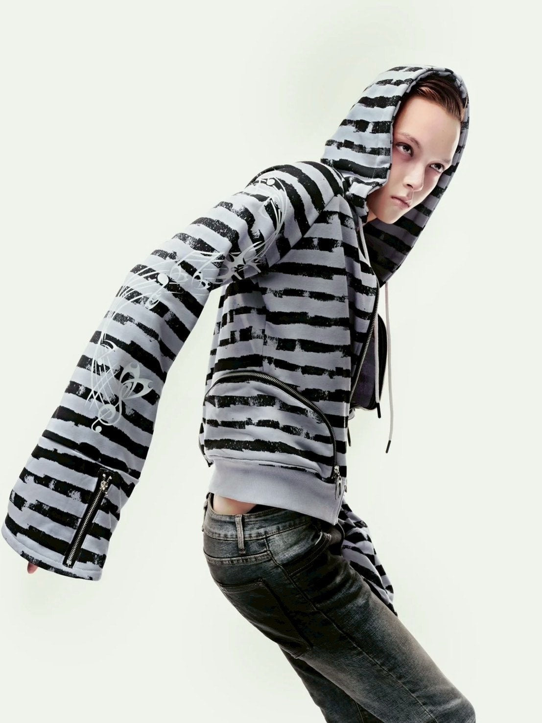 【Cozy world Wide】Cozy Stripper zip up hoodie