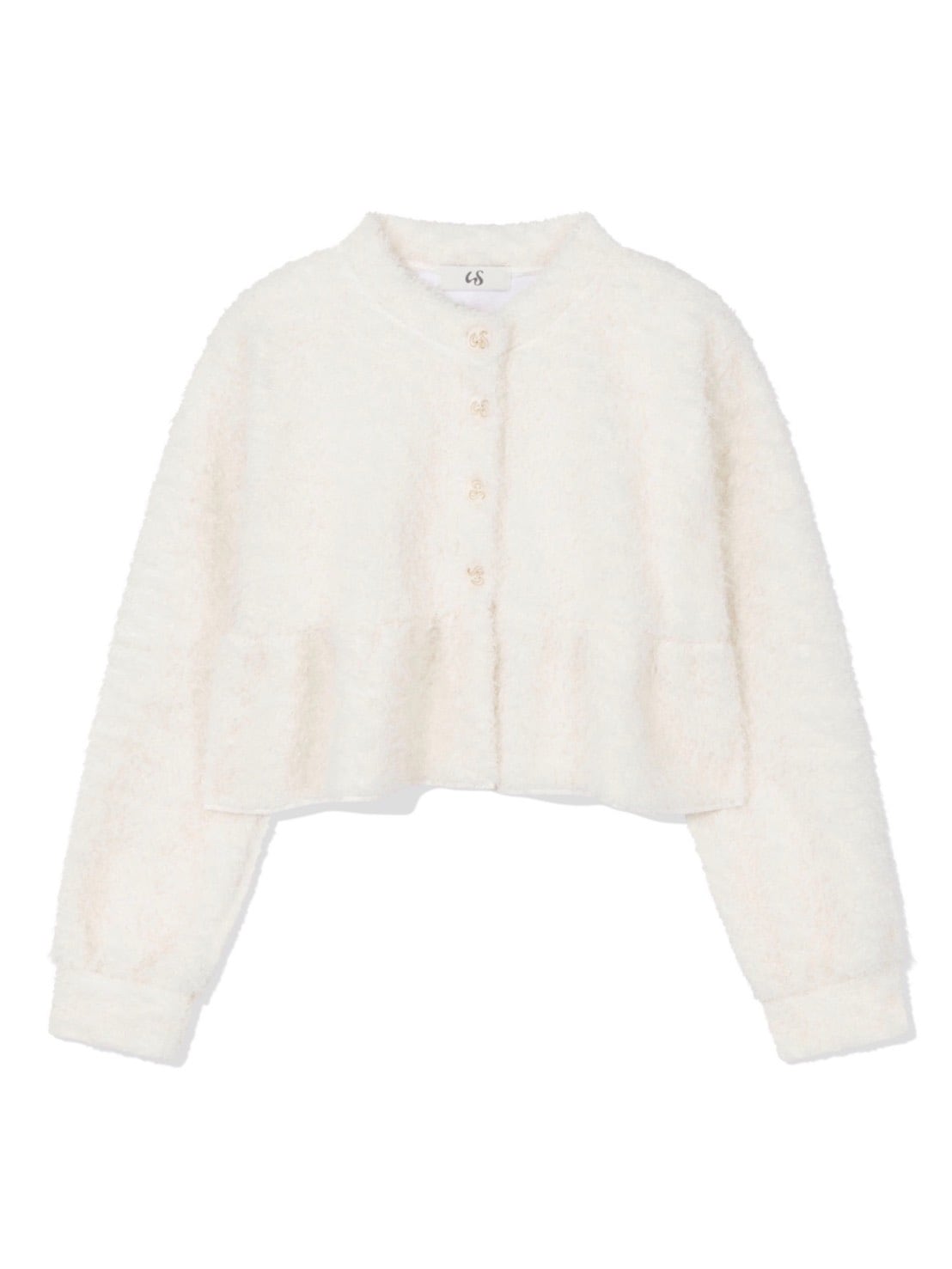 12/21 20:00 発売【Uglyshadow】BOUCLE RUFFLE KNIT CARDIGAN